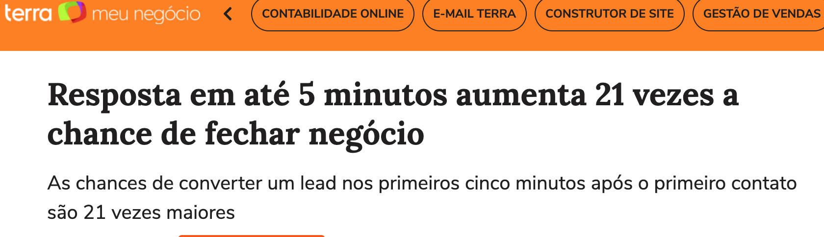 Notícia sobre e-commerce